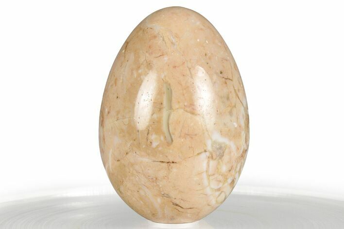 Polished Pink Opal Egg - Philippines #356435
